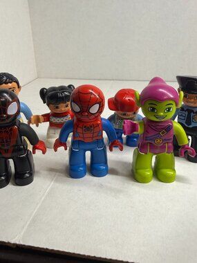 Duplo Figure Lot 7 Superhero Spiderman Miles Morales Green Goblin Various Figure